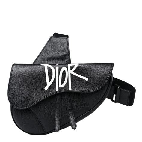 dior x shawn stussy saddle bag|Saddle Bag Black Grained Calfskin with DIOR AND SHAWN .